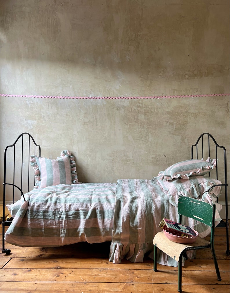 Linen Bedding set in 'Gelato' image 2