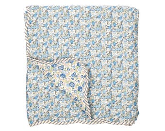 Reversible Quilt made from Liberty fabric 'Felicité' and 'Libby'
