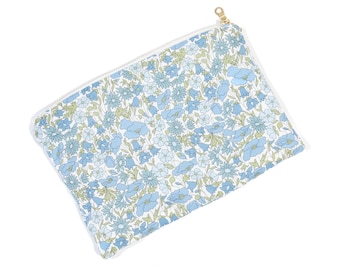 Pouch made from Liberty Fabric 'Poppy and Daisy - Blue'