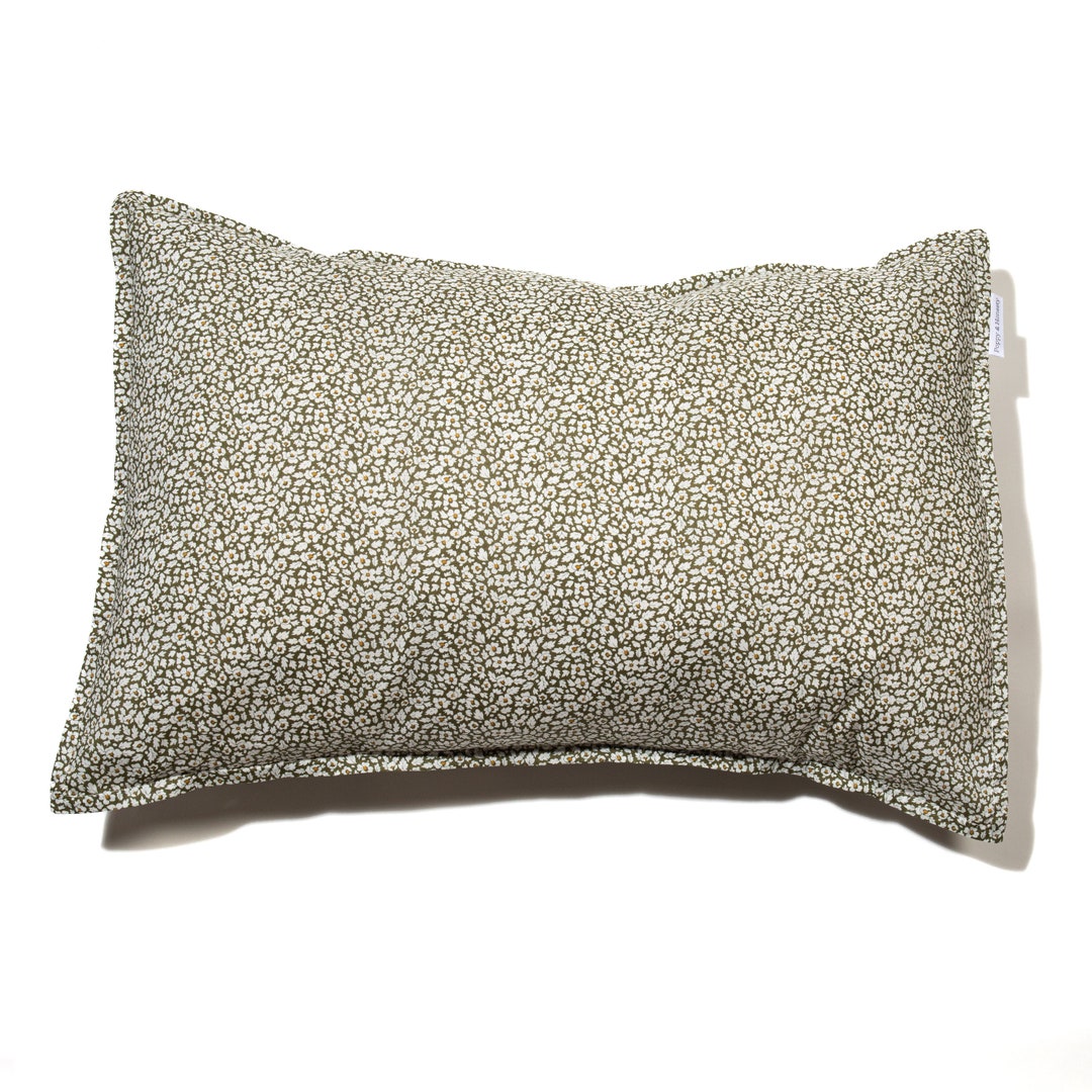 Pillowcase Made With Liberty Fabric 'feather Meadow Olive' Etsy