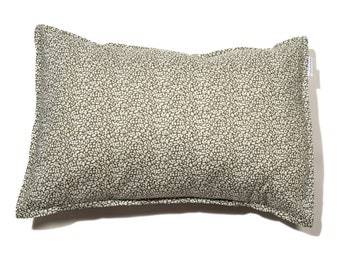 Pillowcase made with Liberty Fabric  'Feather Meadow - Olive'