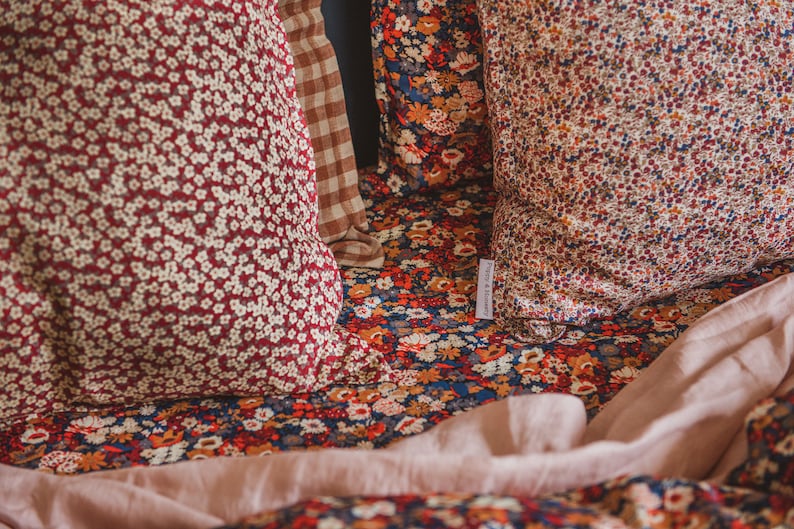 Gingham Linen Pillowcase in 'pink Clay' Etsy