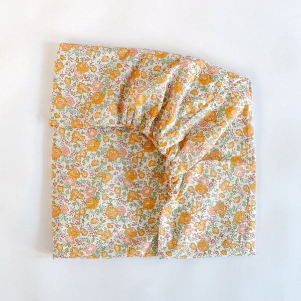 Fitted Sheet made with Liberty Fabric 'Felicite'