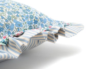 Double Ruffle Cushion made from Liberty fabrics