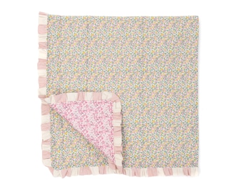 Reversible Quilt made from Liberty fabrics 'Colleen's Orchard' and 'Mitsi Valeria'