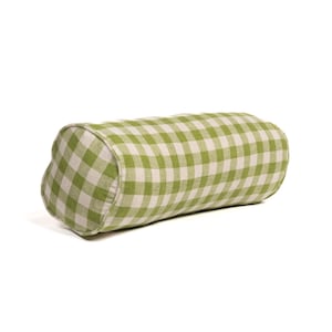 Linen Bolster Cushion in Granny Smith