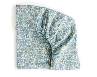 Fitted Sheet made with Liberty Fabric 'Poppy and Daisy Blue'