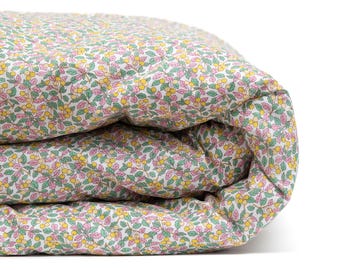 Bedding set made with  Liberty fabric 'Collen's Orchard'