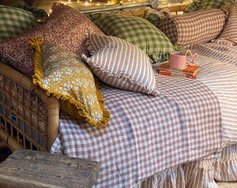 SALE Single Valance or Bed Skirt with a ruffle - Florence