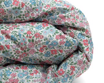 Bedding set made with  Liberty fabric 'Annabella Blue'