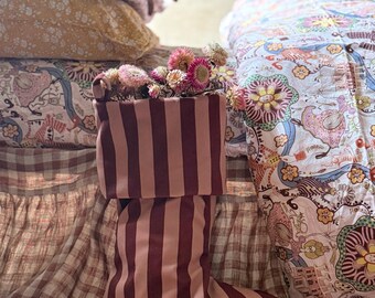 Christmas Stocking in Bougie Velvet