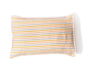 Linen Pillowcase in Seaside Stripe