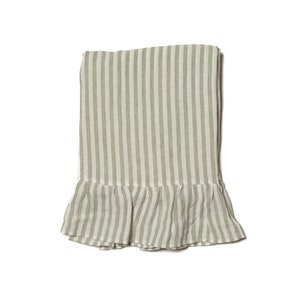Ruffled Linen Top Sheet - Wimbledon