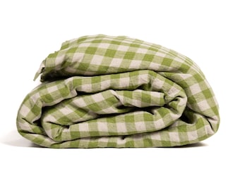 Linen Bedding Set in 'Granny Smith'