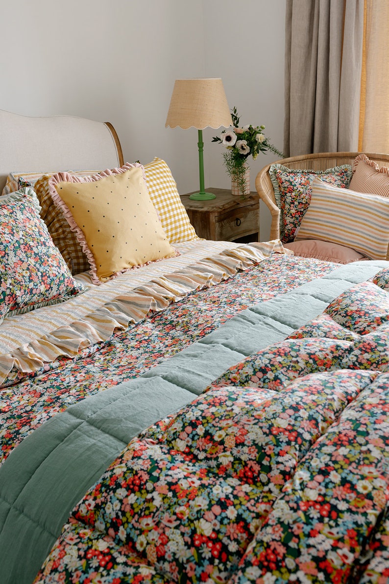 Bedding Set made with Liberty Fabric 'Thorpe Green' image 2