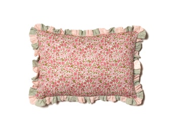 Cushion Cover made from Liberty fabric 'Poppy and Daisy Pink'