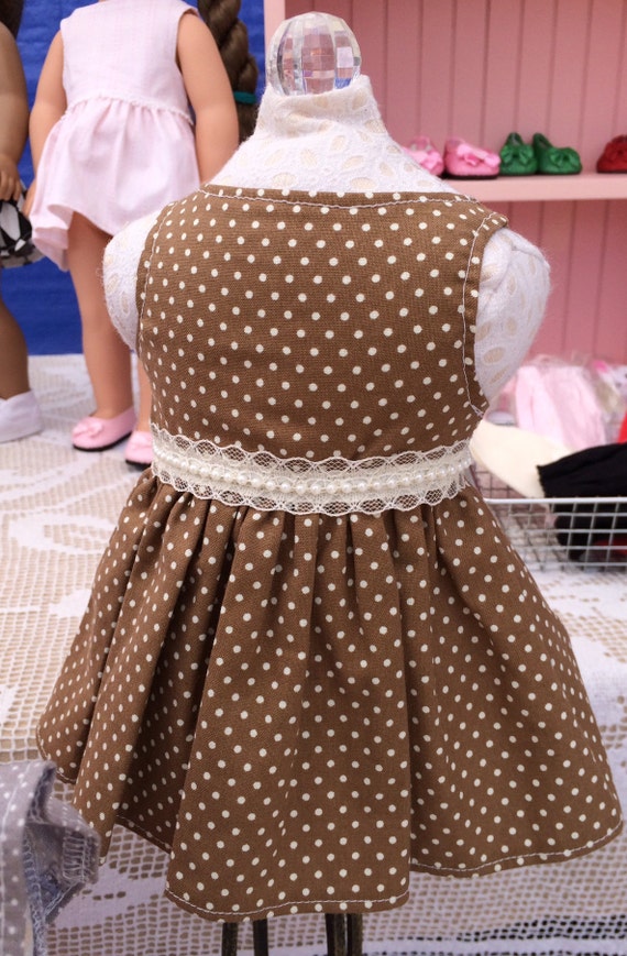 18 Inch Polka Dot Brown Doll Dress - Etsy