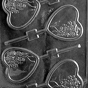 バレンタインハートとブーケロリポップ 寸法 2 7/8 x 2 3/4 x 5/16 重量: 0.6 商品番号 V114