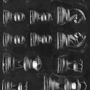 Games CHESS PIECES Dim largest 2-7/8 x 1-3/8 x 3/4 Weight: .3-.64 one side (King is .64 rook .45 oz) Item No. M033