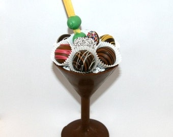 Martini Glass Chocolate Mold 3D   3 3/4" diameter  6 1/4" tall