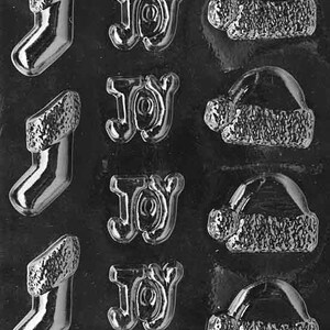 Kerst JOY ASSORTIMENT Cupcaketoppers Afm GROOTSTE 2 3/8 X 1 1/2 X 1/4 Gewicht: .26->.38 Artikelnr. C013