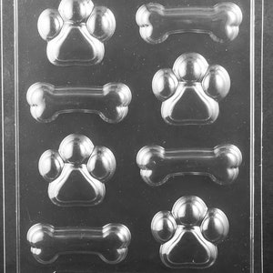 Animal Bones and Paws Dim 2 1/4 x 2 1/4 x 7/16, 3 1/8 x 1 1/4 x 7/16 Weight: .7-&gt;.8 Item No. A153