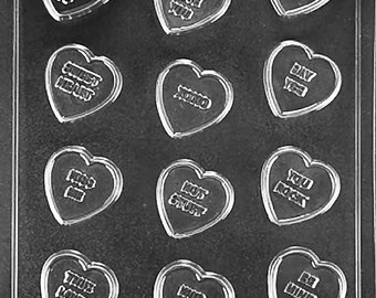 Valentine Candy Heart Sayings Dim 1 1/2 x 1 2/2 x 5/16 Weight: .4 Item No. V157