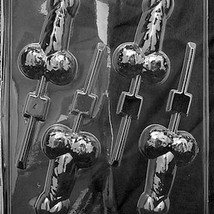 Adult Pecker chocolate lollipop mold 3-1/2&quot; x 2-1/8&quot; x 3/4&quot; deep XX511
