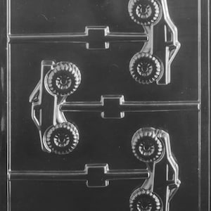 Transportation Monster Truck chocolate lollipop mold 3 1/2&quot; long x 1 3/4&quot; tall lop-j112