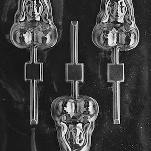 Peso do molde de pirulito de peito de solteiro adulto. 1,0 onças. Escuro. 2 7/8x2 1/8x1X002