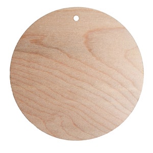 Circle ornament wood blanks, wooden round gift tags for Christmas, baltic birch plywood 1/4&quot; unfinished wood cutout, bulk wholesale