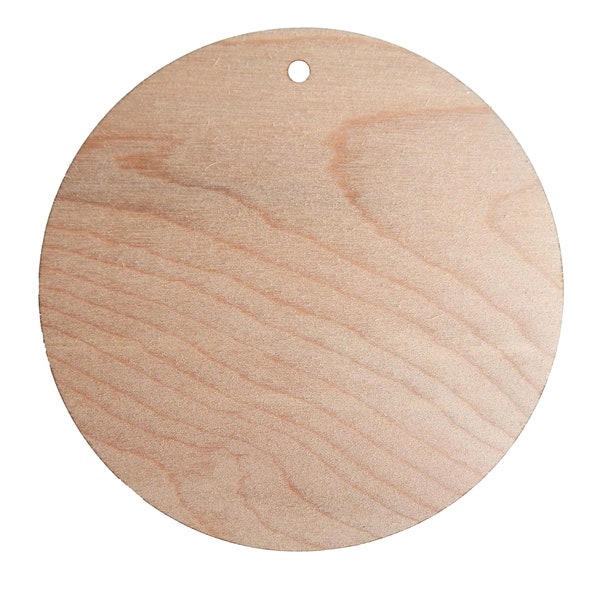 Circle ornament wood blanks, wooden round gift tags for Christmas, baltic birch plywood 1/4" unfinished wood cutout, bulk wholesale