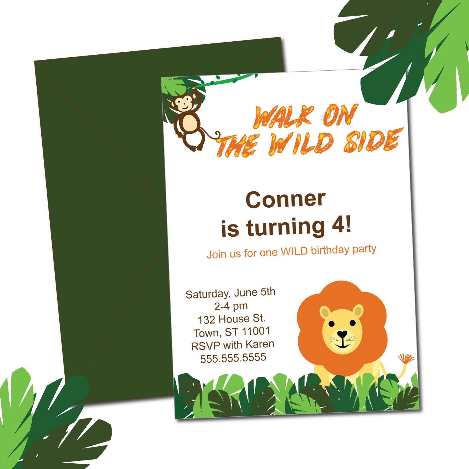 PRINTABLE safari happy birthday banner and invitations | Etsy