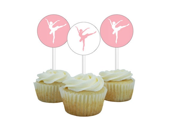 Printable Ballerina Cupcake Toppers Diy Ballet Dancer Decor Baby