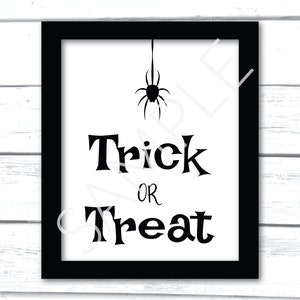 Printable Trick or Treat Sign DIY Happy Halloween Decor - Etsy