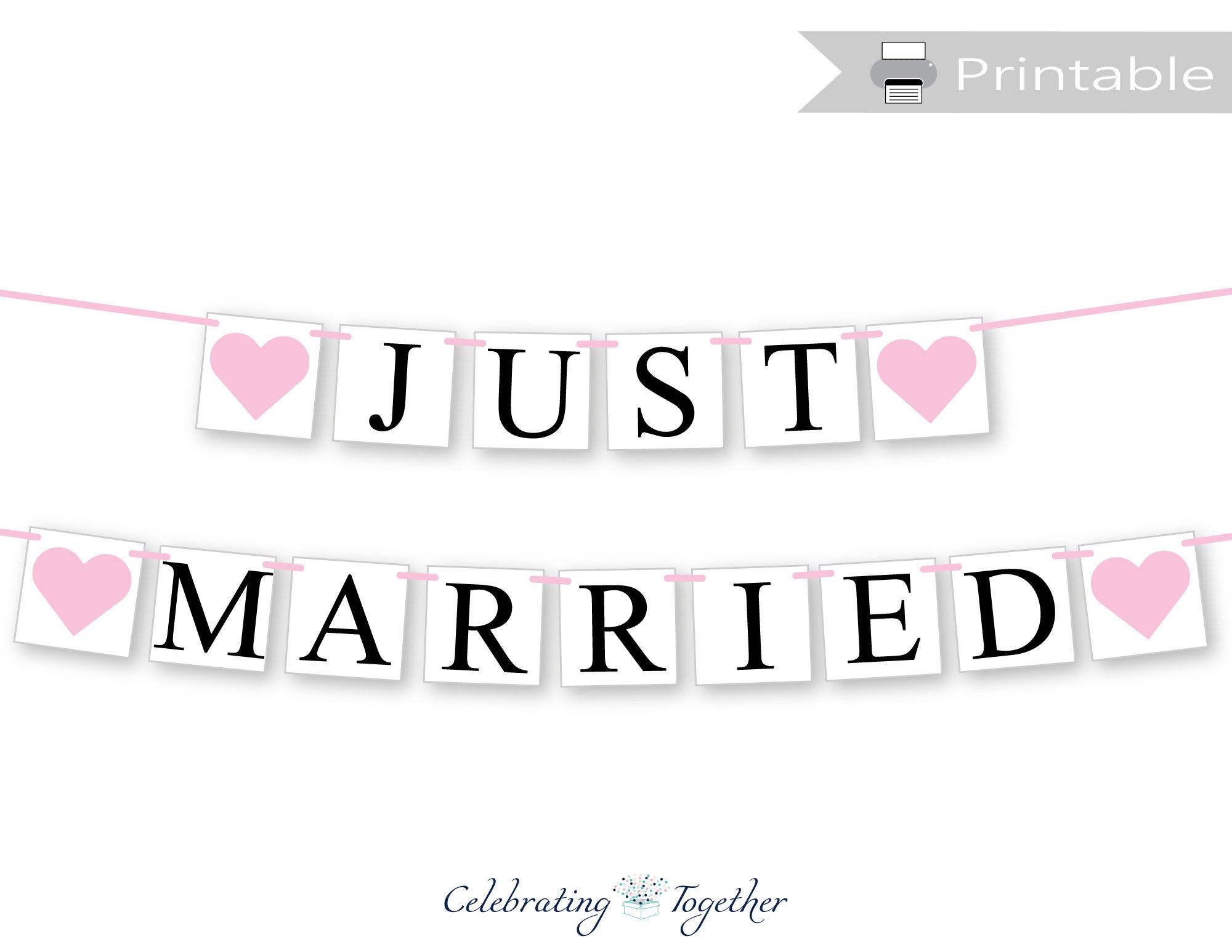 printable-just-married-banner-instant-download-wedding-send-etsy