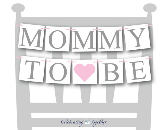 Mommy to be chair banner, girl baby shower decorations, future mom to be chair sign, mama to be baby shower banner, mother seat of honor Il_570xn