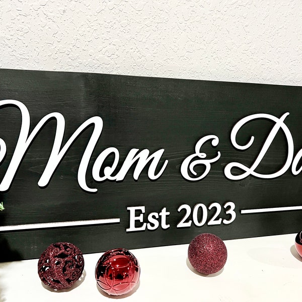 Mom and Dad Sign - Etsy