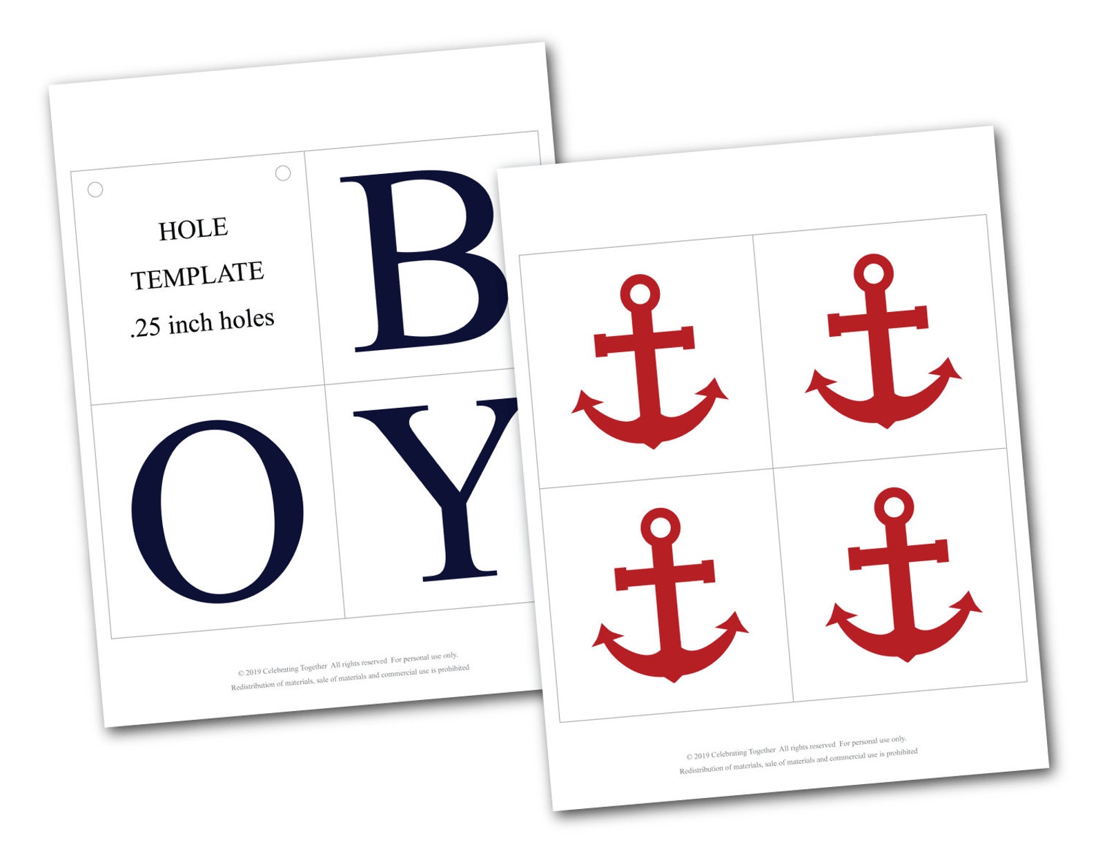PRINTABLE Ahoy It's a Boy Banner Nautical Baby Shower | Etsy