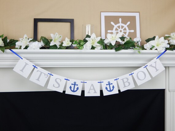 Its A Boy Banner Baby Boy Banner Baby Shower Banner Its A Boy