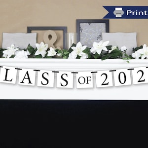 PRINTABLE class of 2024 banner, DIY graduation party decorations, digital download college graduation banner, congratulations graduate sign