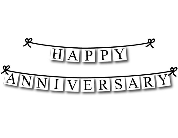 PRINTABLE Happy Anniversary Banner Printable Party Decorations 