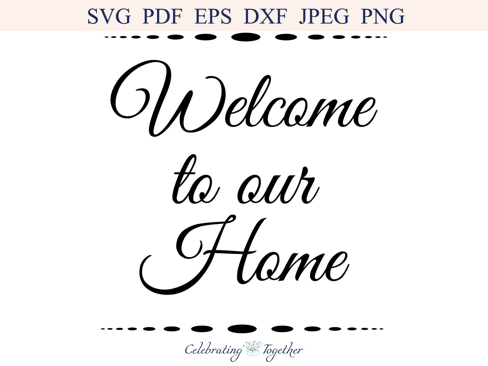 Welcome to our home svg DIY sign stencil home decor | Etsy