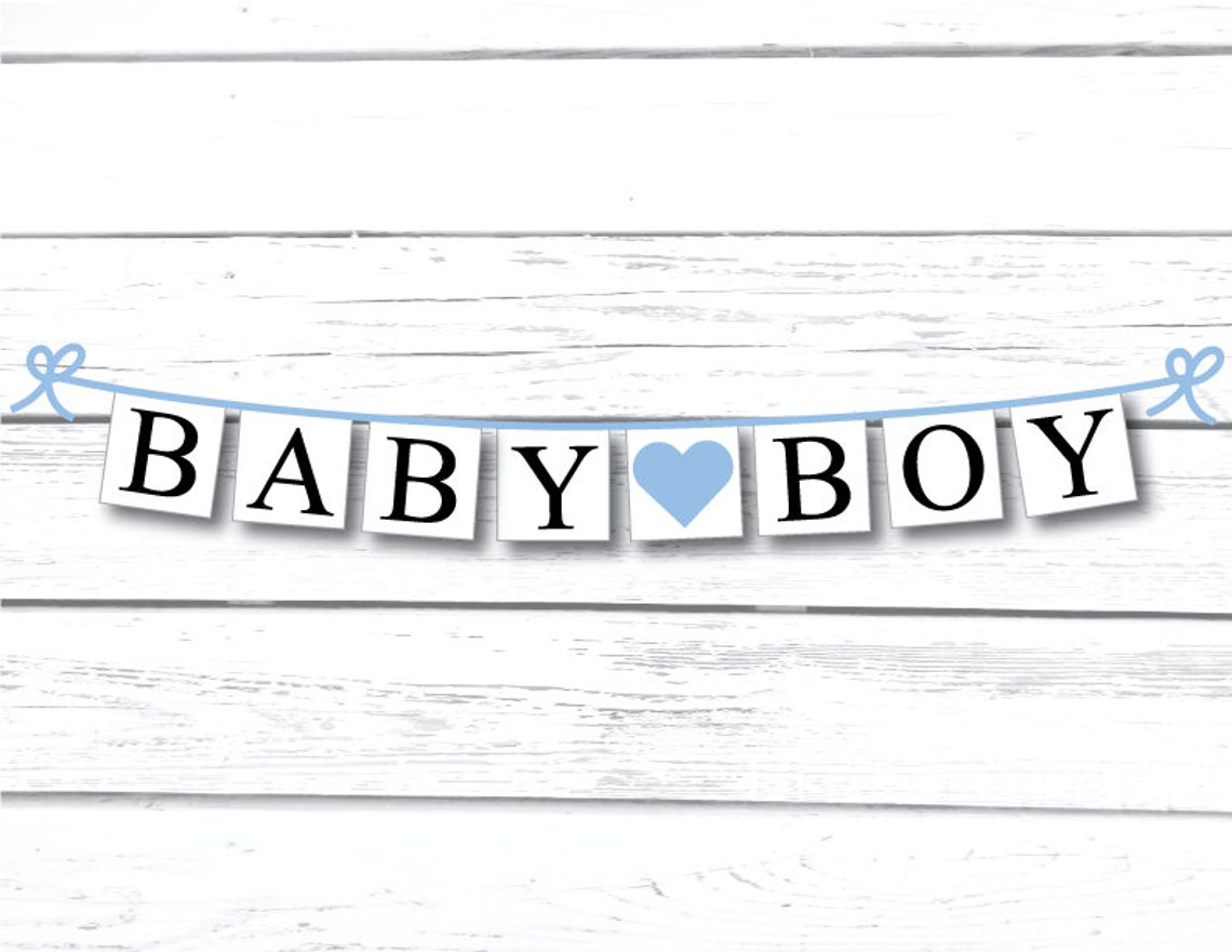 PRINTABLE Baby Shower Banner Instant Download Boy Baby Shower Etsy