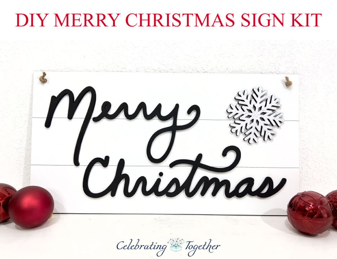 Diy Merry Christmas Sign 