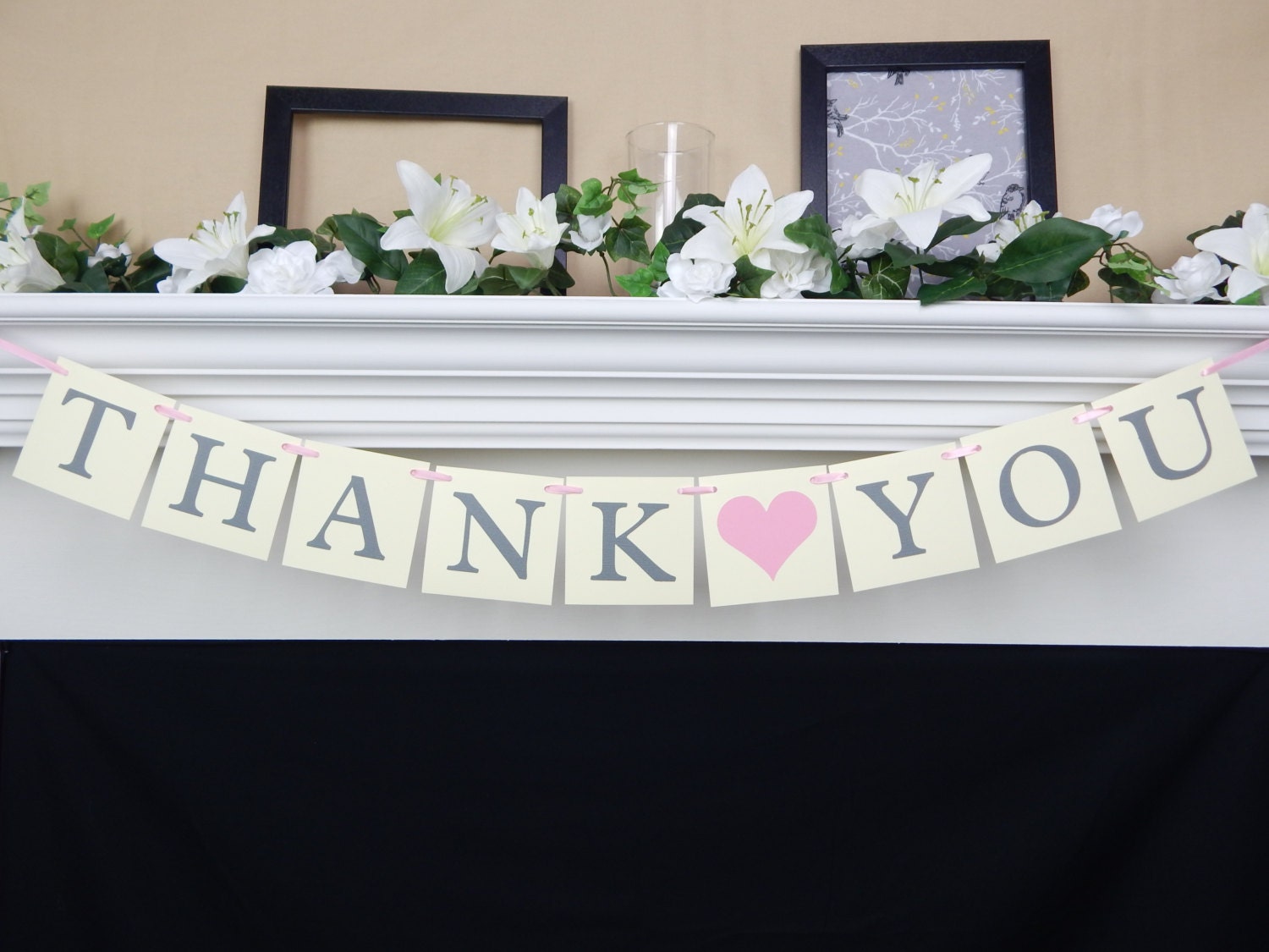 Vintage recién casados Negro y Blanco Guirnalda Banner Personalizado De Boda Bunting