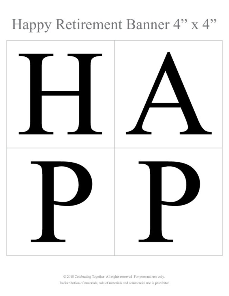 Printable Happy Retirement Banner Printable Decorations - Etsy