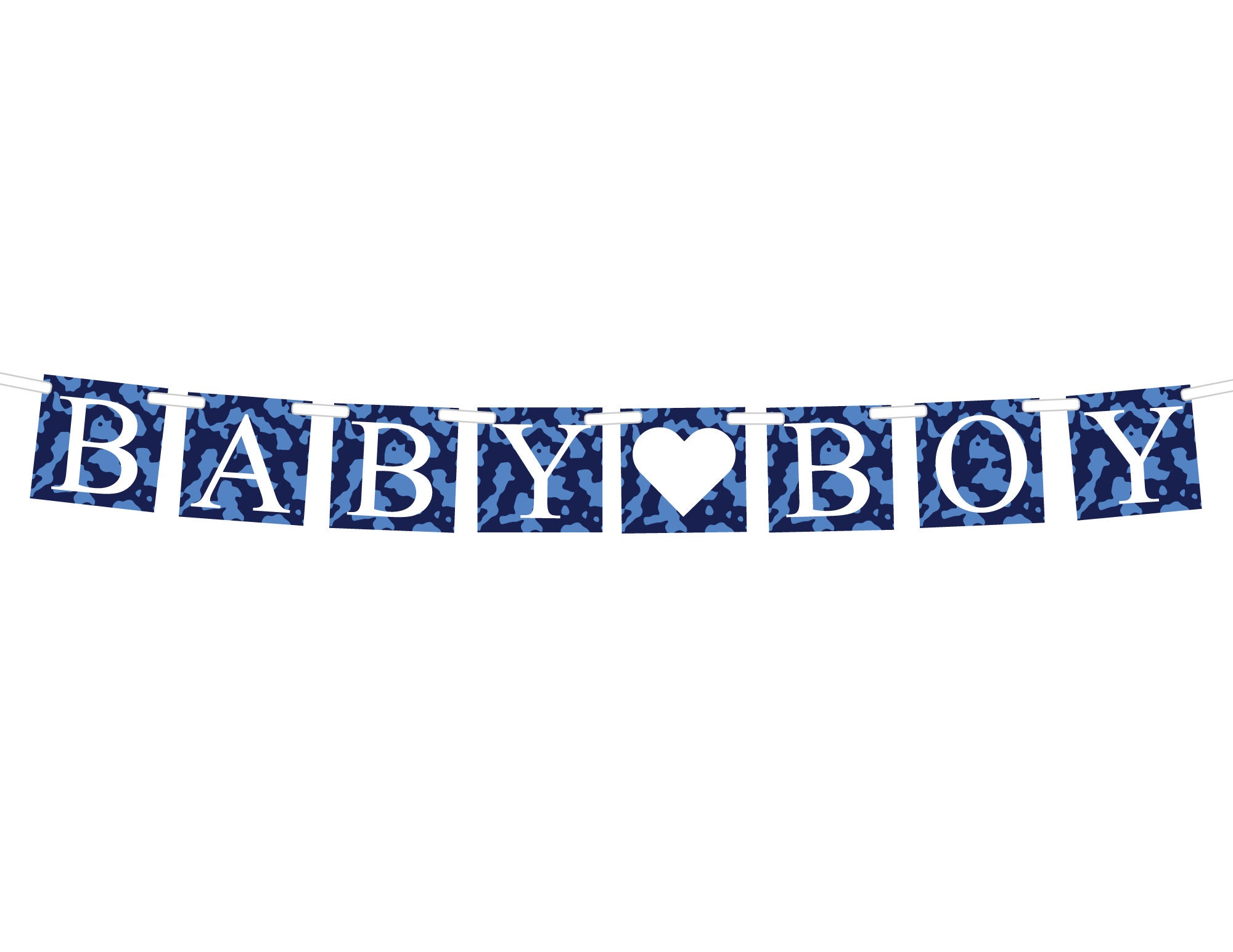Printable Blue Camo Baby Boy Banner Camouflage Baby Shower - Etsy