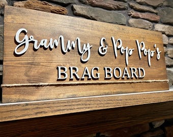 Enseigne personnalisée avec prénom, enseigne en bois pour grands-parents, décoration rustique pour grand-mère, cadeau de fête des mères pour grand-mère