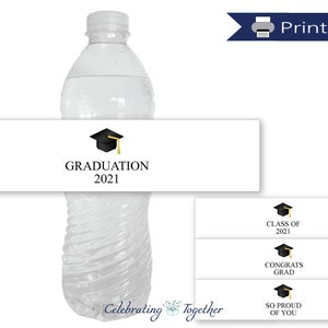 2019 graduation water bottle labels